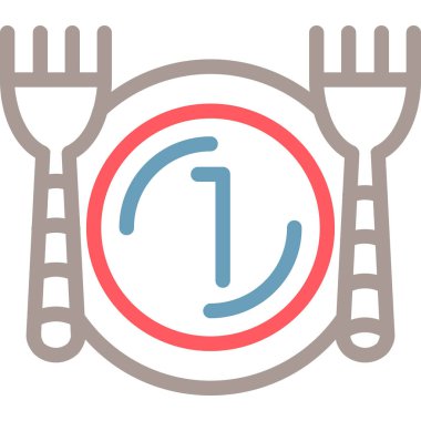 Yemek. Web simgesi basit illüstrasyon