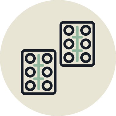 zar vektör simgesi. Grafik ve web tasarımı için izole edilmiş basit illüstrasyon.