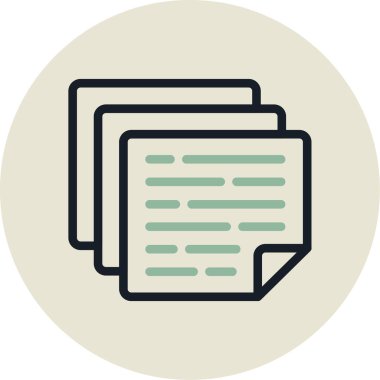 Belge. Web simgesi basit illüstrasyon