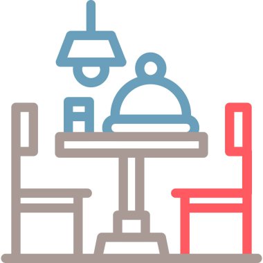 Masa. Web simgesi basit illüstrasyon