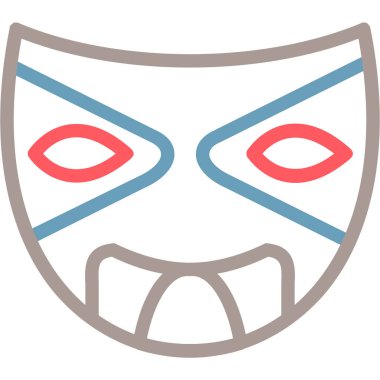 Maske. Web simgesi basit illüstrasyon