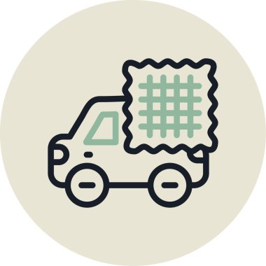 - Araba. Web simgesi basit illüstrasyon