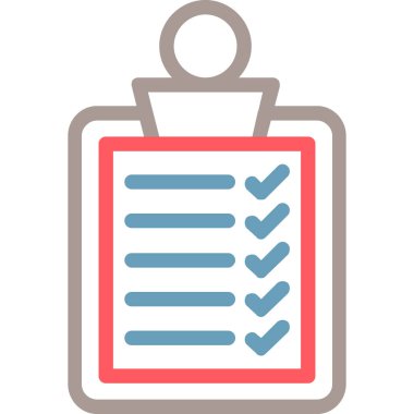 Kontrol listesi. Web simgesi basit illüstrasyon