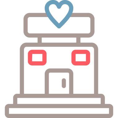 Kalp. Web simgesi basit illüstrasyon