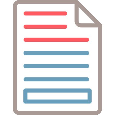 Belge. Web simgesi basit illüstrasyon