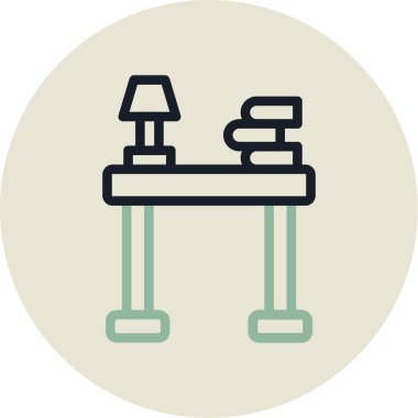 Masa. Web simgesi basit illüstrasyon