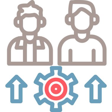 Ekip çalışması simge vektör çizim