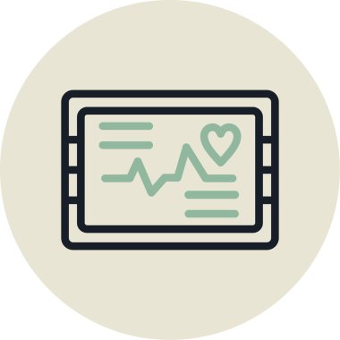 vektör illüstrasyonu, kalp modern simgesi