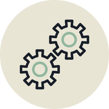 dişli vektör simgesi modern basit tasarım illüstrasyonu