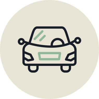 - Araba. Web simgesi basit illüstrasyon