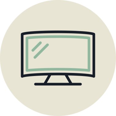 Web ve teknoloji renkli vektör simgesi.