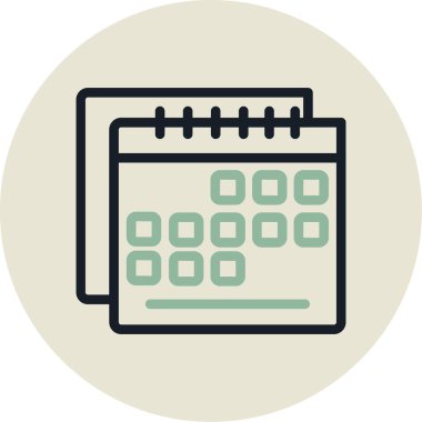 Takvim simgesi vektör illüstrasyonu