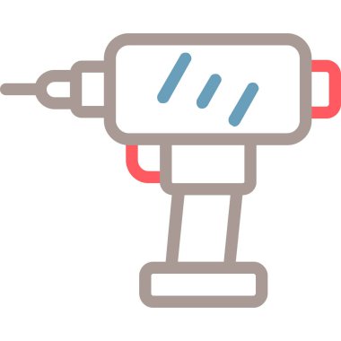 Matkap Çizgisi Çokrenkli, Vektör İllüstrasyonu