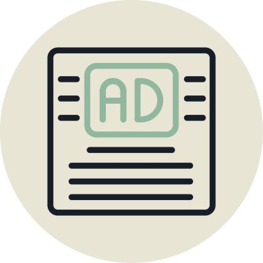 Reklam reklamları tasarım tarzında ikon