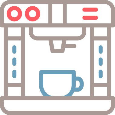 kahve makinesi ikon vektör illüstrasyonu