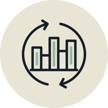 İş dünyasının vektör illüstrasyonu modern simge
