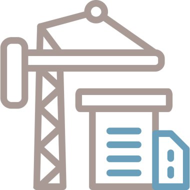 mimari yapı inşaat simgesi - taslak biçimi