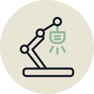 Robot simgesi, vektör illüstrasyonu basit tasarım