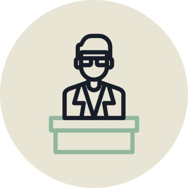 Maskeli ve eldivenli bir adamın vektör çizimi