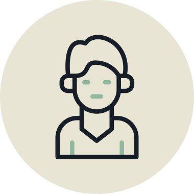 İnsan avatar simgesinin vektör illüstrasyonu