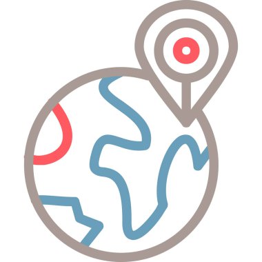 konum pin simgesi vektör illüstrasyonu.