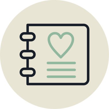 Aşk kalp renkli vektör simgesi