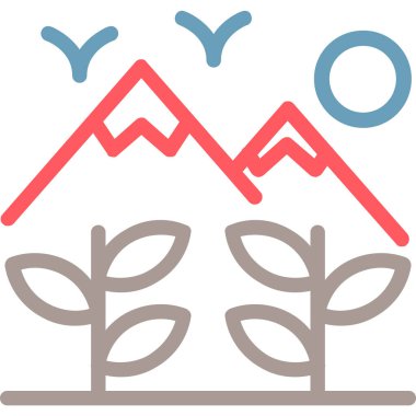 Bir evin bir simgesinin vektör illüstrasyonu