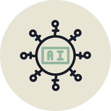 Robot simgesinin vektör illüstrasyonu