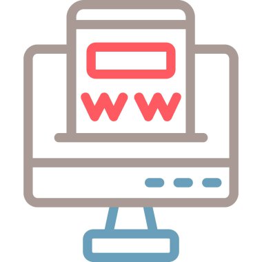 İnternet tarayıcı vektör çizgisi tasarımı