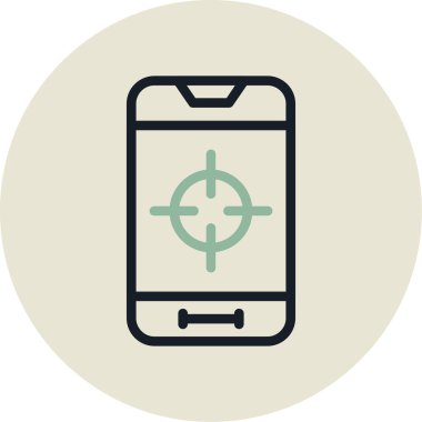 Cep telefonu. Web simgesi basit illüstrasyon