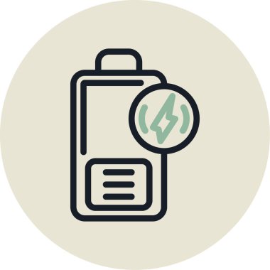 pil simgesi, vektör illüstrasyonu