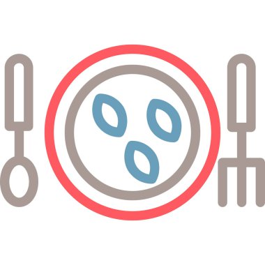 yiyecek ikonu vektör illüstrasyonu