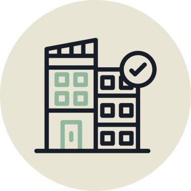 yapı ofisi simgesi ana hatları biçiminde