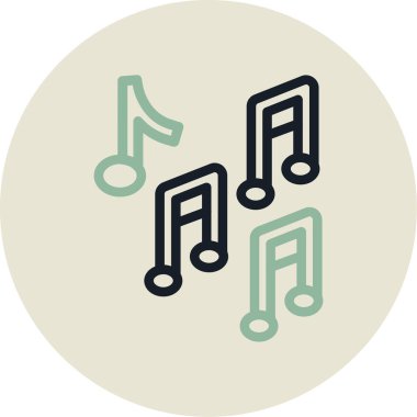 Nota vektör simgesi