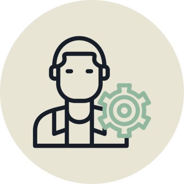 Operatör. Web simgesi basit illüstrasyon