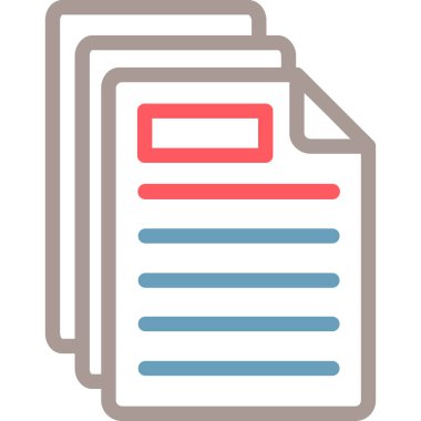 Belge. Web simgesi basit illüstrasyon