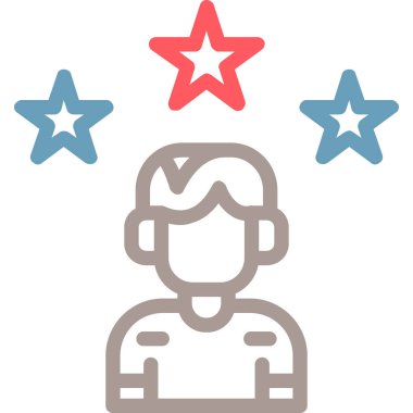 Bir insanın yıldız simgesinin vektör çizimi