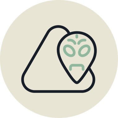 Uzaylı modern simgesinin vektör çizimi