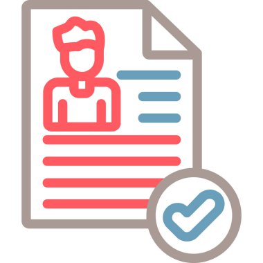 belge simgesi, vektör çizimi