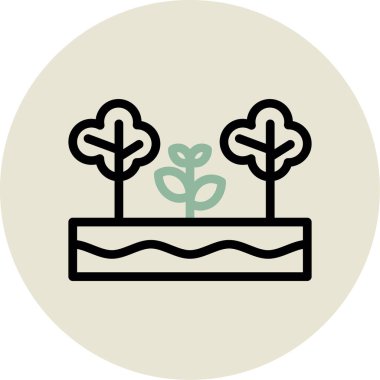 Bitki. Web simgesi basit illüstrasyon