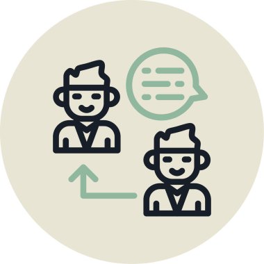 iş insanları simgesi vektör illüstrasyonu