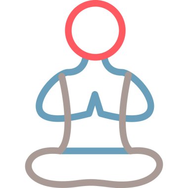 Meditasyon. Web simgesi basit illüstrasyon