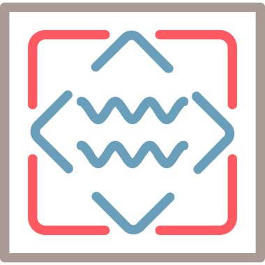 Bir çerçevenin bir simgesinin vektör illüstrasyonu