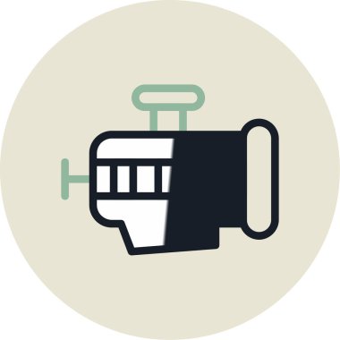 Kamera. Web simgesi basit illüstrasyon