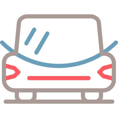 Araba yıkama vektör simgesi. biçim düz sembol, cyan renkler, yuvarlak açılar, beyaz arkaplan.