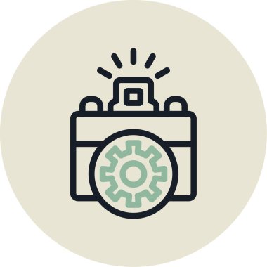 kamera düz vektör simgesi