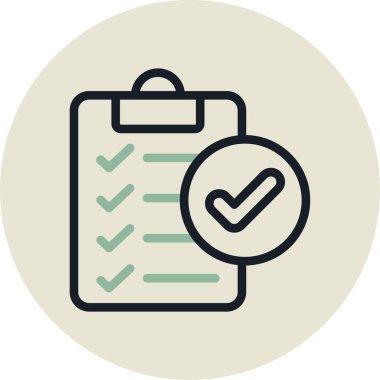 kontrol listesi simgesi, vektör illüstrasyonu