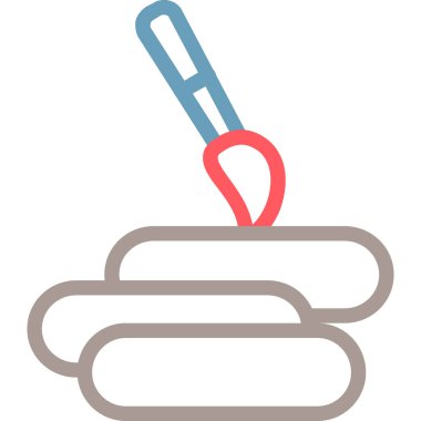 Boya Fırçası Çizgisi Çokrenkli, Vektör İllüstrasyonu