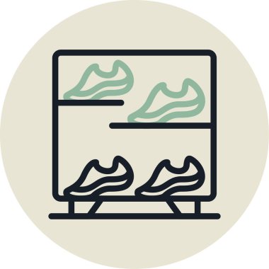 Ayakkabı. Web simgesi basit illüstrasyon