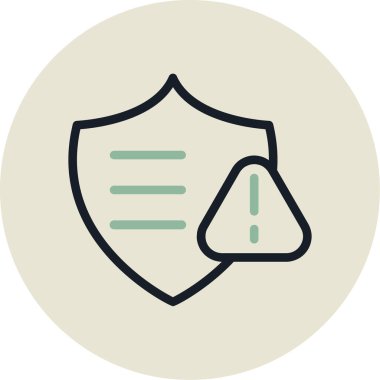 Kalkan simgesinin vektör illüstrasyonu